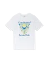 Casablanca Paris Tennis Club Icon Short Sleeve T-shirt In White