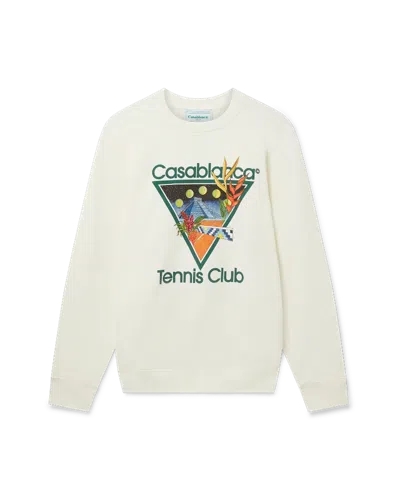 Casablanca Paris Tennis Club Icon Sweatshirt In White