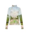 Casablanca Paris Tennis Club Prive Printed Mesh Top In Multi