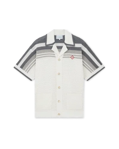 Casablanca Paris Tennis Crochet Shirt In White