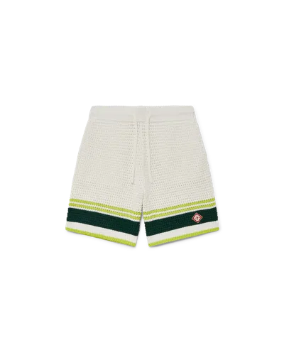Casablanca Paris Tennis Crochet Shorts In White