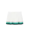 Casablanca Paris Tennis Pleated Silk Pleated Mini Skirt In White