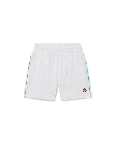 Casablanca Paris Tennis Stripe Towelling Shorts In Multi