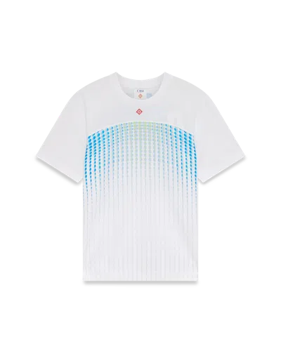 Casablanca Paris Tennis Tech Short Sleeve T-shirt In White