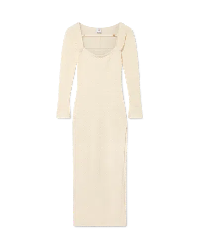Casablanca Paris Textured Knitted Dress In Neutral