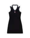 Casablanca Paris Textured Velour Tennis Dress In Multi