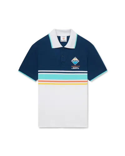Casablanca Paris The L'été En Liberté Polo Shirt In White In Multi