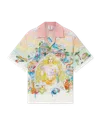 Casablanca Paris The Road To Knowledge Short-sleeve Silk Shirt In Multi