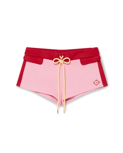 Casablanca Paris Tricot Mini Shorts In Pink