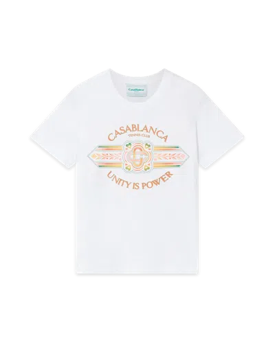 Casablanca Paris Unity Is Power Short-sleeve T-shirt In Multi