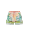 Casablanca Paris Vase Linen Shorts In Multi
