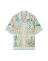Casablanca Paris Vase Short-sleeve Linen Shirt In Multi