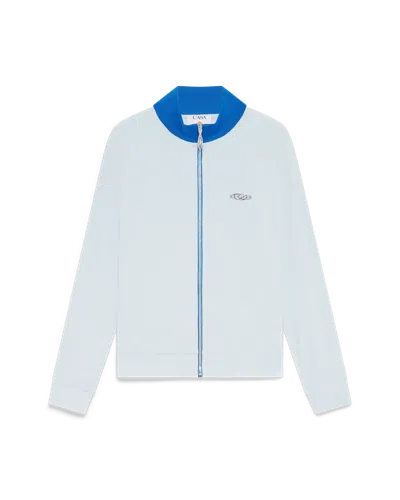 Casablanca Paris Velour Track Jacket In Blue