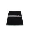 Casablanca Paris Viscose Pleated Mini Skirt In Black