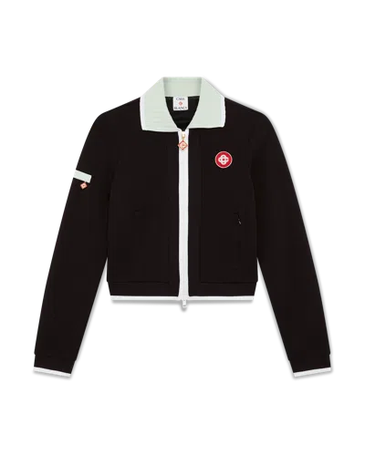 Casablanca Paris Viscose Track Jacket In Black