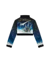 Casablanca Paris Vol De Nuit Quilted Cropped Jacket In Multi