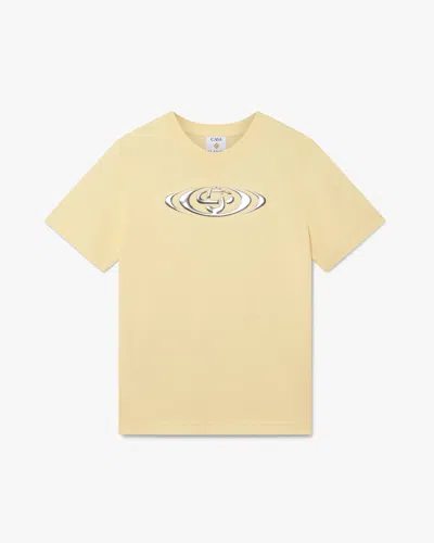 Casablanca Paris Warped Logo T-shirt In Yellow