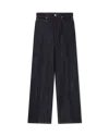 Casablanca Paris Washed Indigo Silver Lurex Jeans In Blue