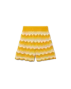 Casablanca Paris Wavy Gradient Crochet Shorts In Yellow