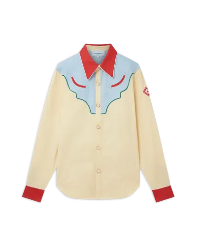 Casablanca Paris Western Long-sleeve Shirt In Red In Multi
