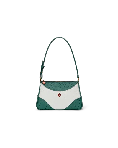 Casablanca Paris White & Green Jeanne Pochette Shoulder Bag By  In Multi