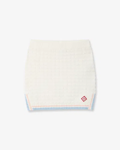 Casablanca Paris White Boucle Tennis Mini Skirt