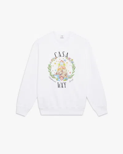 Casablanca Paris White Casa Way Loopback Sweatshirt