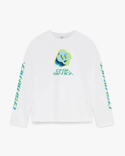 Casablanca Paris White Cc Smile Future Long Sleeve T-shirt