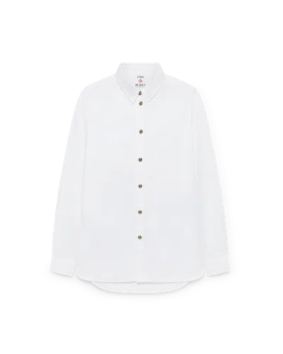 Casablanca Paris White Cotton Long-sleeve Shirt