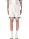 Casablanca Paris White Silk Shorts
