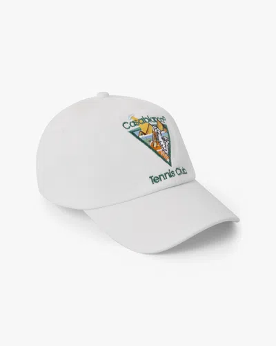 Casablanca Paris White Tennis Club Icon Pyramid Abduction Cap By
