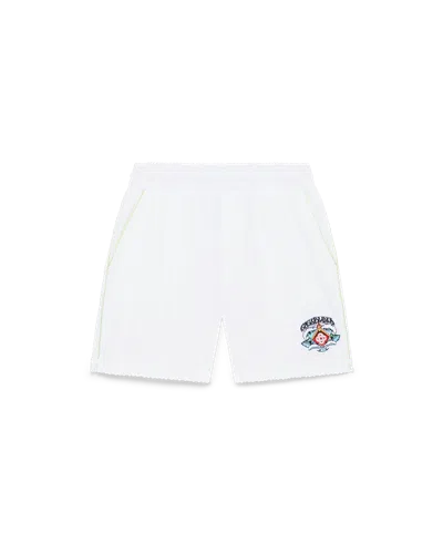 Casablanca Paris White Towelling Shorts In Multi