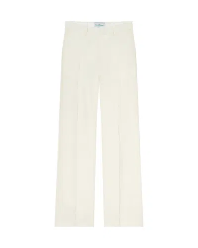 Casablanca Paris White Wool Tailoring Trousers In Neutral