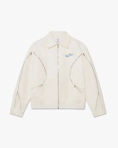Casablanca Paris White Zip Cotton Drill Jacket