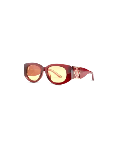 Casablanca Paris Wine & Gold Gabrielle Sunglasses By  In Multi