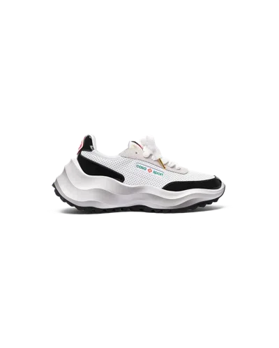 CASABLANCA PARIS WOMEN'S ATLANTIS WHITE & BLACK SNEAKER