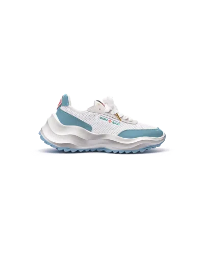 CASABLANCA PARIS WOMEN'S ATLANTIS WHITE & POWDER BLUE SNEAKER