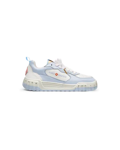 Casablanca Paris Women's Court White & Powder Blue Sneaker In Light Blue