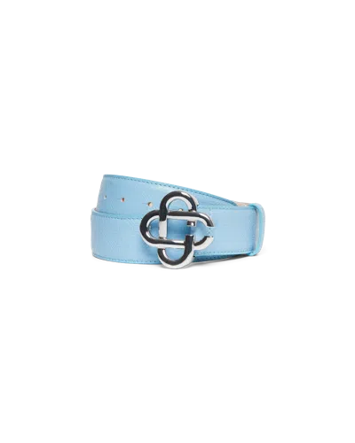 Casablanca Paris Women's Monogram Blue Silver Belt