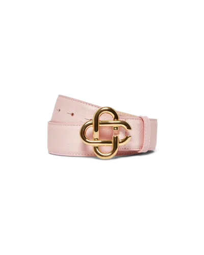 Casablanca Paris Women's Monogram Pink Gold Belt In Green