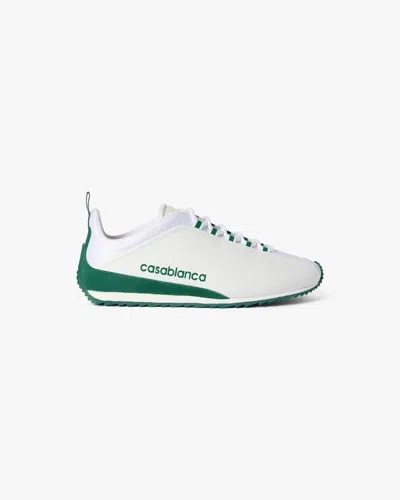 Casablanca Paris Women's White & Green Khopesh Sneaker