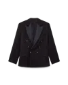 Casablanca Paris Wool Double Breasted Blazer In Black