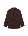 Casablanca Paris Wool Double Breasted Jacket In Brown