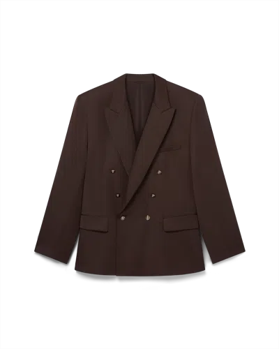 Casablanca Paris Wool Double Breasted Jacket In Brown