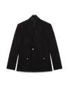 Casablanca Paris Wool Double Breasted Jacket In Black