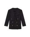 Casablanca Paris Wool Pinstripe Oversized Blazer In Multi