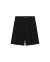 Casablanca Paris Wool Pleated Tailored Shorts In Black