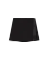 Casablanca Paris Wool Tailoring Wrap Skirt In Black In Black