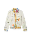 Casablanca Paris Work In Progress Classic Printed Denim Jacket In Multi
