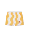 Casablanca Paris Yellow Memphis Wave Swim Trunks In Red In Multi